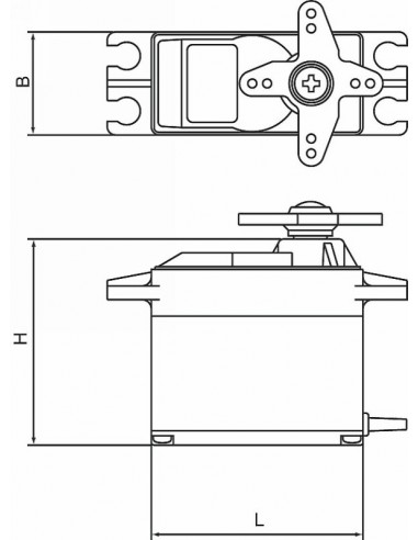 Servo GRAUPNER DES 658 BB, MG 16 mm - LCDP - Radiocommande.fr