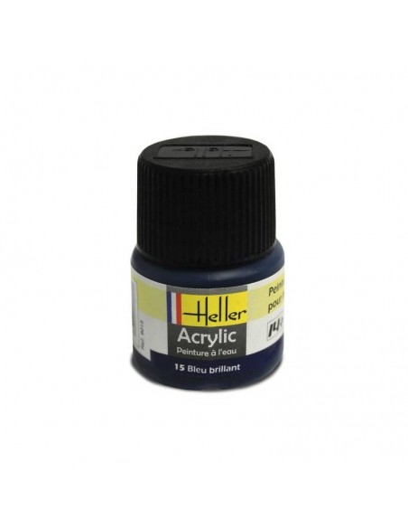 HELLER 09015 BLEU BRILLANT ACRYLIQUE 12ML A L'UNITÉ - LCDP - Radiocommande.fr