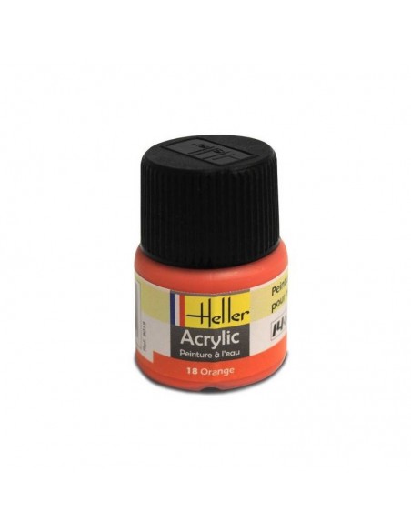 HELLER 09018 ORANGE ACRYLIQUE 12ML A L'UNITÉ - LCDP - Radiocommande.fr