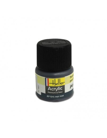HELLER 09027 GRIS MER MAT ACRYLIQUE 12ML A L'UNITÉ - LCDP - Radiocommande.fr