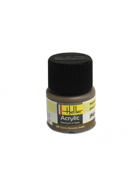 HELLER 09029 TERRE FONCEE MAT ACRYLIQUE 12ML A L'UNITÉ - LCDP - Radiocommande.fr