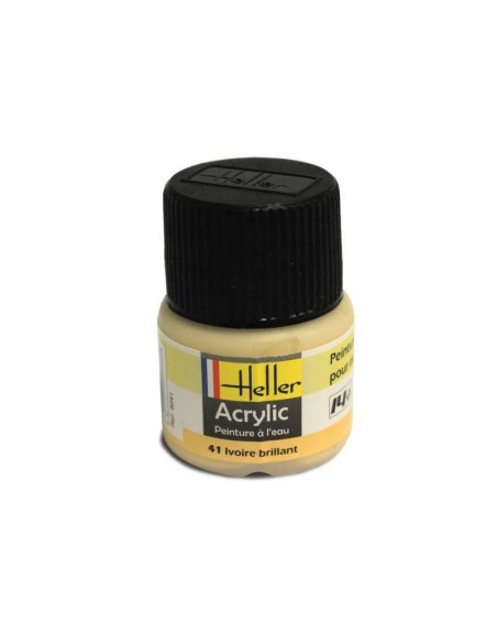 HELLER 09041 IVOIRE BRILLANT ACRYLIQUE 12ML A L'UNITÉ - LCDP - Radiocommande.fr