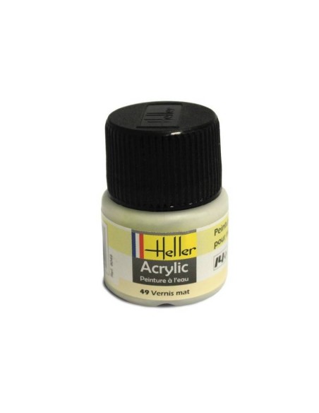 HELLER 09049 VERNIS MAT ACRYLIQUE 12ML A L'UNITÉ - LCDP - Radiocommande.fr