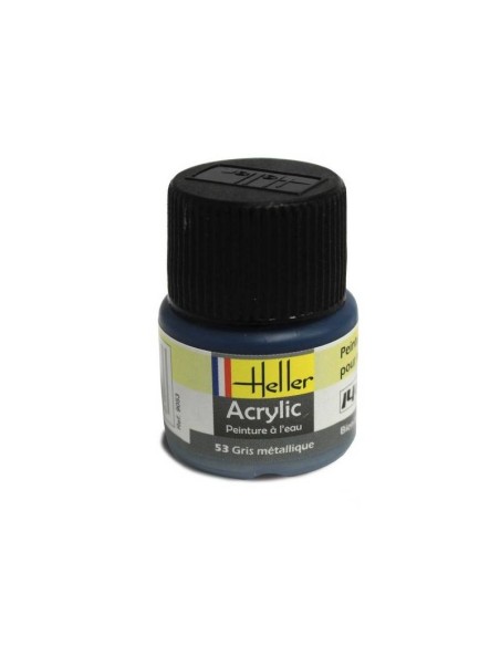 HELLER 09053 GRIS METALLIQUE ACRYLIQUE 12ML A L'UNITÉ - LCDP - Radiocommande.fr