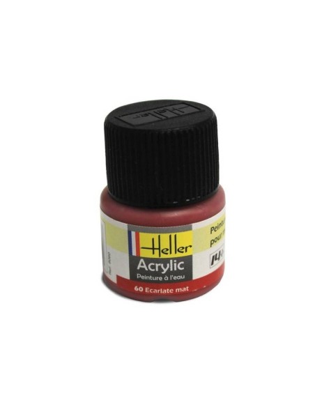 HELLER 09060 ECARLATE MAT ACRYLIQUE 12ML A L'UNITÉ - LCDP - Radiocommande.fr