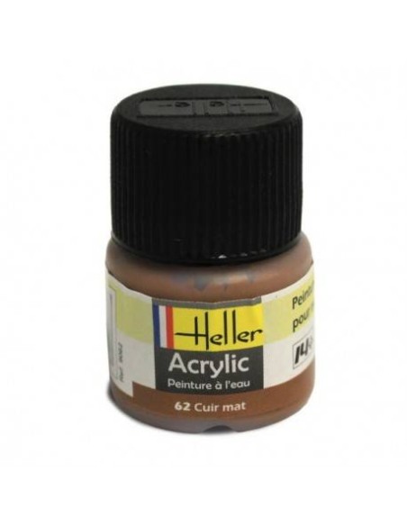 HELLER 09062 CUIR MAT ACRYLIQUE 12ML A L'UNITÉ - LCDP - Radiocommande.fr