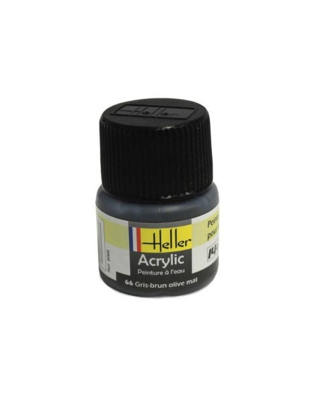 HELLER 09066 GRIS BRUN OLIVE ACRYLIQUE 12ML A L'UNITÉ - LCDP - Radiocommande.fr