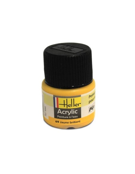 HELLER 09069 JAUNE BRILLANT ACRYLIQUE 12ML A L'UNITÉ - LCDP - Radiocommande.fr