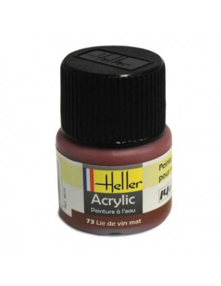 HELLER 09073 LIE DE VIN MAT ACRYLIQUE 12ML A L'UNITÉ - LCDP - Radiocommande.fr