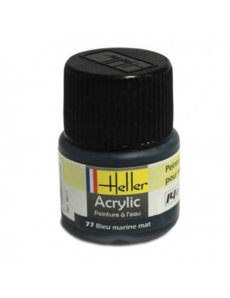HELLER 09077 BLEU MARINE MAT ACRYLIQUE 12ML A L'UNITÉ - LCDP - Radiocommande.fr