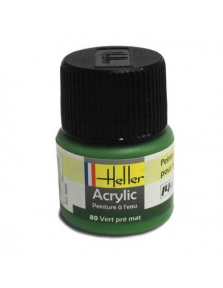 HELLER 09080 PRE VERT MAT ACRYLIQUE 12ML A L'UNITÉ - LCDP - Radiocommande.fr