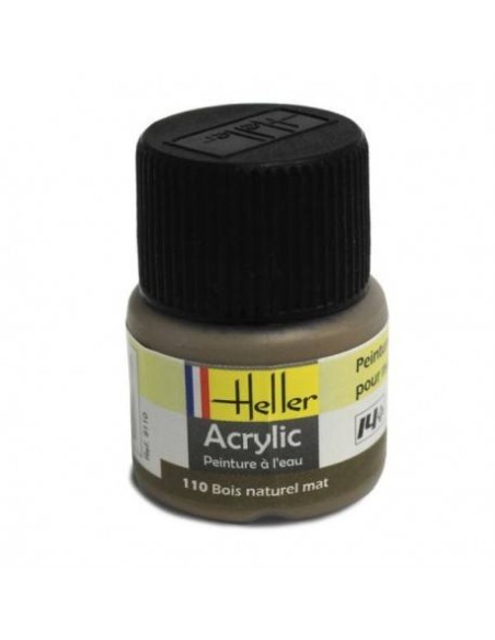 HELLER 09110 BOIS NATUREL MAT ACRYLIQUE 12ML A L'UNITÉ - LCDP - Radiocommande.fr
