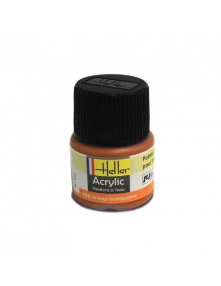 HELLER 09322 ORANGE TRANSPARENT ACRYLIQUE 12ML A L'UNITÉ - LCDP - Radiocommande.fr
