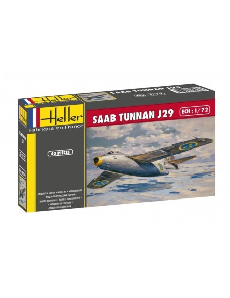 MAQUETTE AVIONS MILITAIRE HELLER Saab tunnan J29 - LCDP - Radiocommande.fr