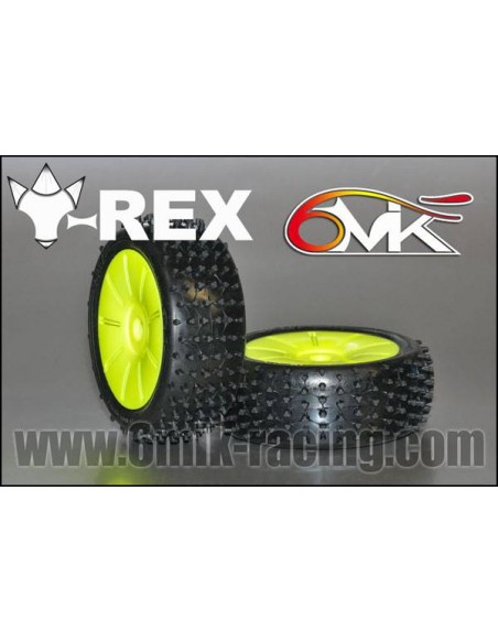 Pneus "T-Rex" 21/40° + jantes + Inserts (la paire) - LCDP - Radiocommande.fr