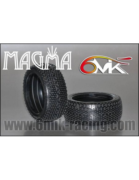 Pneus "Magma" Blue + jantes + Inserts Optiflat (la paire) - LCDP - Radiocommande.fr