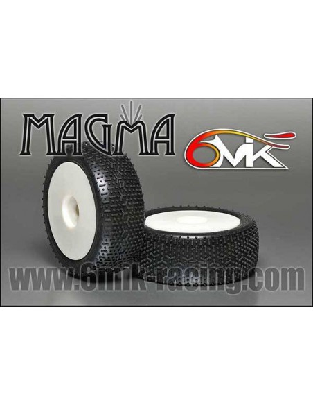 Pneus "Magma" Blue + jantes + Inserts Optiflat (la paire) - LCDP - Radiocommande.fr