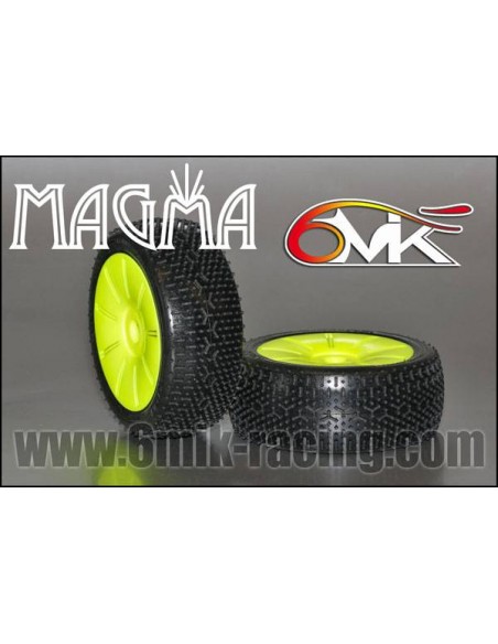 Pneus "Magma" Blue + jantes + Inserts Optiflat (la paire) - LCDP - Radiocommande.fr
