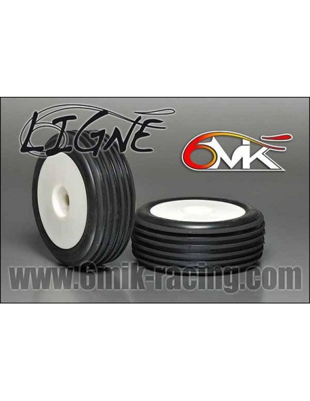 Pneus "Ligné" 0/18° + jantes + Inserts (la paire) - LCDP - Radiocommande.fr