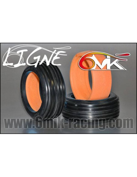 Pneus "Ligné" 0/18° + jantes + Inserts (la paire) - LCDP - Radiocommande.fr