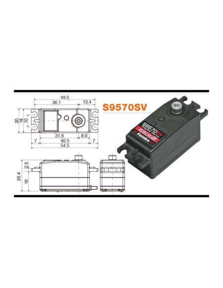 SERVO S9570SV Futaba - LCDP - Radiocommande.fr