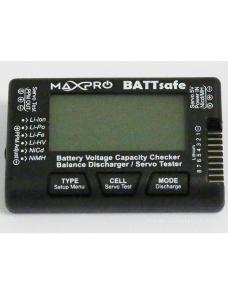 TESTEUR BATTERIE SERVO MAXPRO - LCDP - Radiocommande.fr