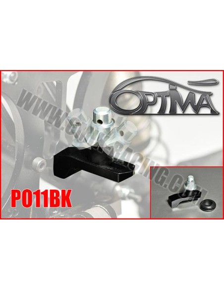 Support de carrosserie arriere de chez Optima sur silent-bloc noir - LCDP - Radiocommande.fr