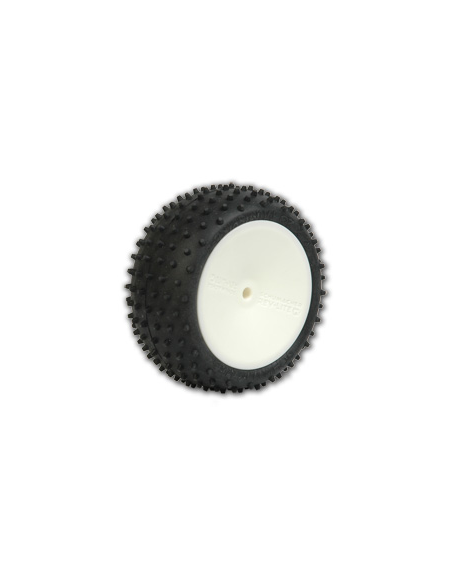 Pneu Mini Spike2 -Pre-Glued Yellow Rear Hex Drive(pr) - LCDP - Radiocommande.fr