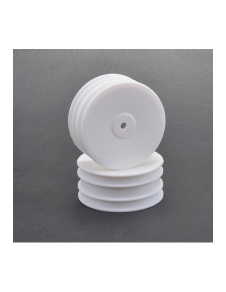 Jante Wheel Hex Front - White - 4wd - pr - LCDP - Radiocommande.fr