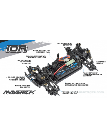 Voiture ION RX RALLY 1/18 RTR - LCDP - Radiocommande.fr