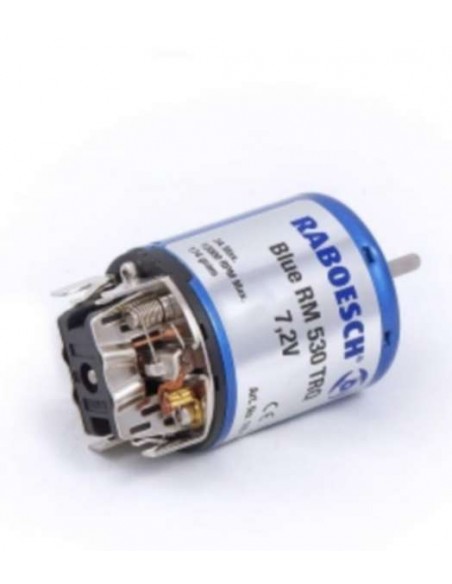 Moteur électrique Bleu RM 530 TRQ moteur brushed - LCDP - Radiocommande.fr