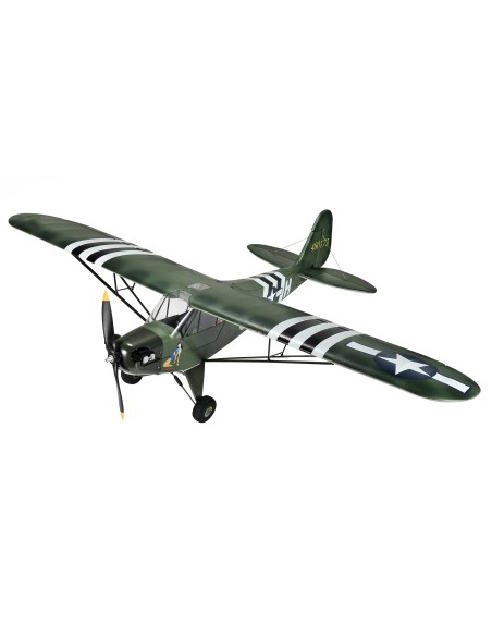 Avion Piper J3 1400mm brushless PNP vert militaire - LCDP - Radiocommande.fr