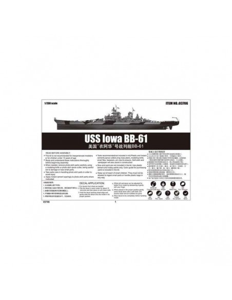 Bateau USS Iowa BB-61 1/200, radiocommandable ou statique - LCDP - Radiocommande.fr