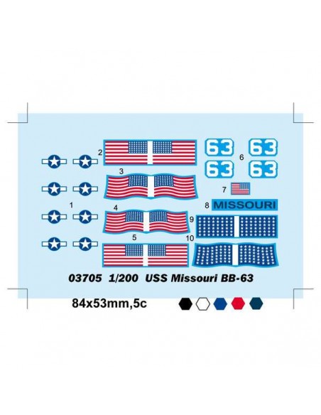 Bateau USS Missouri BB-63 1/200, radiocommandable ou statique - LCDP - Radiocommande.fr
