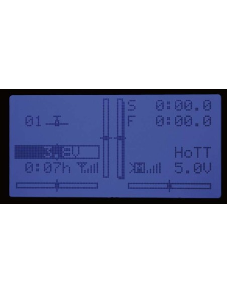 RADIO GRAUPNER mc-28 HoTT 2.4 GHz 16-Canal GR-18 - LCDP - Radiocommande.fr
