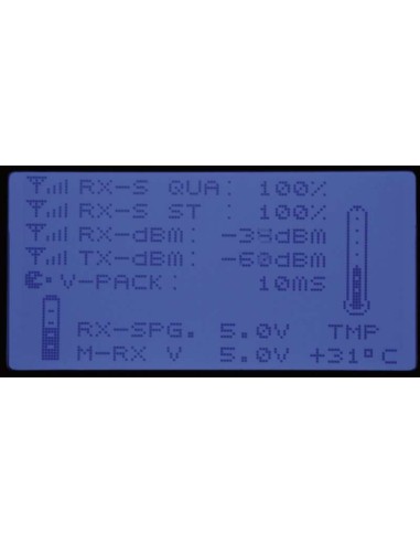 RADIO GRAUPNER mc-28 HoTT 2.4 GHz 16-Canal GR-18 - LCDP - Radiocommande.fr