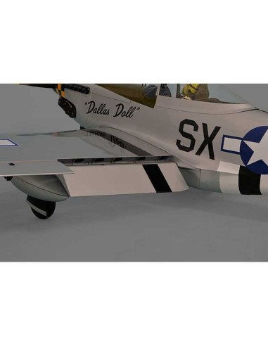Avion Phoenix Model P-51 Mustang gris/vert 50-60cc GP/EP ARF 2.19m - LCDP - Radiocommande.fr