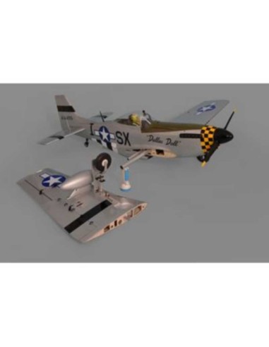 Avion Phoenix Model P-51 Mustang gris/vert 50-60cc GP/EP ARF 2.19m - LCDP - Radiocommande.fr