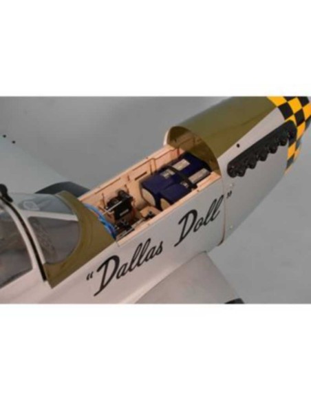 Avion Phoenix Model P-51 Mustang gris/vert 50-60cc GP/EP ARF 2.19m - LCDP - Radiocommande.fr