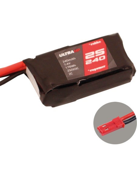 ACCU ROBBE RO-POWER ULTRA HP 240MAH 7,4 VOLT 2S - LCDP - Radiocommande.fr
