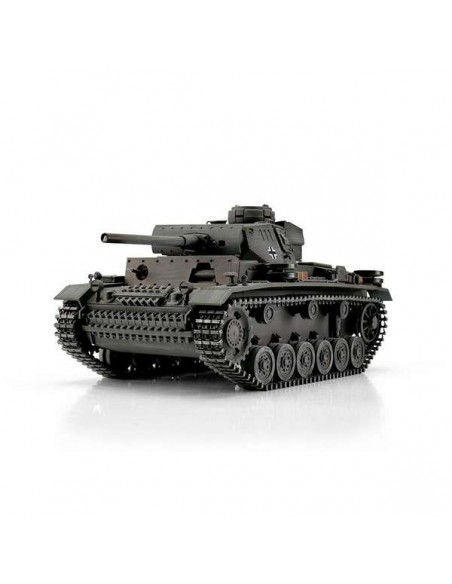 Tank 1/16 RC PzKpfw III Ausf. L gris BB - LCDP - Radiocommande.fr