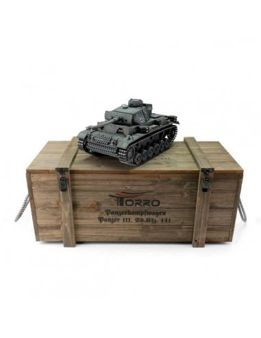 Tank 1/16 RC PzKpfw III Ausf. L gris BB - LCDP - Radiocommande.fr