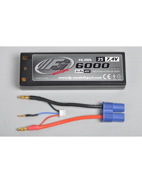 Accu Power Pack 2S 7.4V 6000mAh 60C - LCDP - Radiocommande.fr