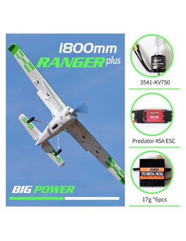 Avion Plane 1800mm Ranger PNP kit w/ free reflex system - LCDP - Radiocommande.fr