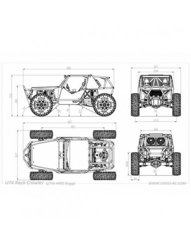 Voiture Rock Crawler 4wd buggy kit - UT4 1/7 - LCDP - Radiocommande.fr