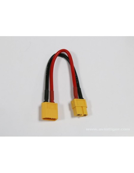 RALLONGE 12AWG XT60 12CM - LCDP - Radiocommande.fr