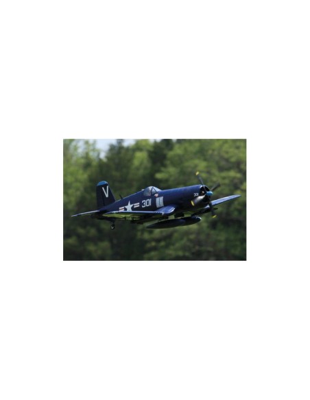 Avion Corsair 1400mm F4U-4 V3 (Bleu) kit PNP - LCDP - Radiocommande.fr