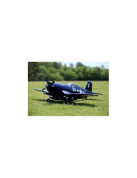 Avion Corsair 1400mm F4U-4 V3 (Bleu) kit PNP - LCDP - Radiocommande.fr