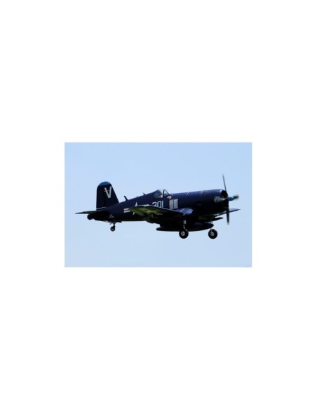 Avion Corsair 1400mm F4U-4 V3 (Bleu) kit PNP - LCDP - Radiocommande.fr