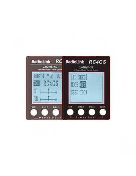 Radio 4 canaux RC4GS V2 avec récepteur Gyro R6FG intégré - LCDP - Radiocommande.fr